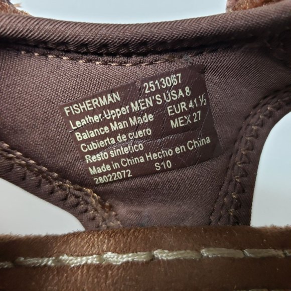 Earth Spirit Gelron 2000 Fisherman 2513067 Brown Leather Sandals, Mens Sz 8 - Picture 9 of 12